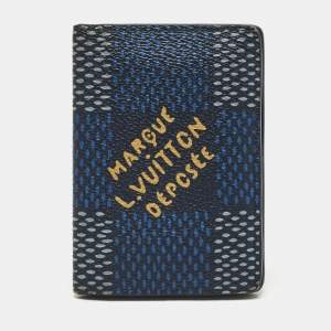 Pre Owned Louis Vuitton Blue Damier Heritage Canvas Pocket Organizer