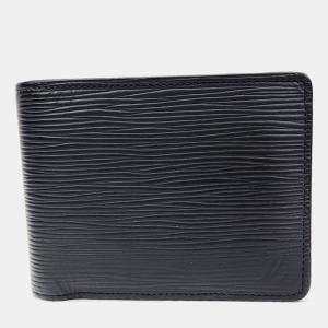 Pre Owned Louis Vuitton Black Leather Epi Multiple Wallet 