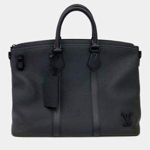 Pre Owned Louis Vuitton Black Leather Lock It Tote Bag