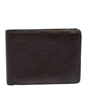 Louis Vuitton Brown Damier Embossed Leather Multiple Wallet