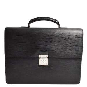 Pre Owned Louis Vuitton Black Taiga Leather Neo Robusto Bag