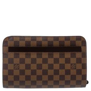 مملوكة مسبقًا Louis Vuitton Damier Ebene Canvas Saint Louis Pochette Clutch