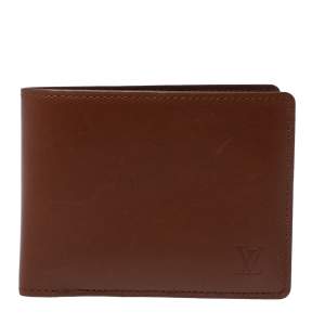Pre Owned Louis Vuitton Brown Nomade Leather Multiple Wallet