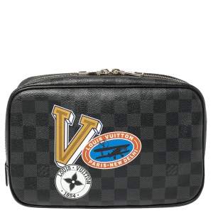 Louis Vuitton Damier Graphite Canvas LV League Toilet Pouch GM