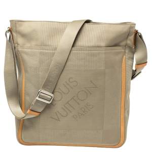 Pre Owned Louis Vuitton Sand Damier Geant Canvas Vertical Messenger Bag