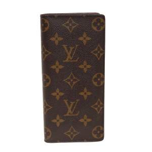 Pre Owned Louis Vuitton Monogram Canvas Brazza Wallet