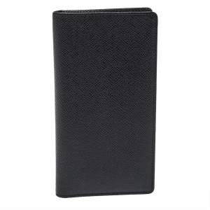 Louis Vuitton Black Taiga Leather Long Wallet