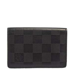 Pre Owned Louis Vuitton Navy Damier Infini Leather Pocket Organiser