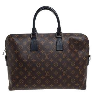 Pre Owned Louis Vuitton Monogram Macassar Canvas Porte-Documents Jour Bag