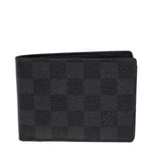 Pre Owned Louis Vuitton Damier Graphite Canvas Multiple Bifold Wallet