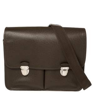 مملوكة مسبقًا Louis Vuitton Grizzli Taiga Leather Alexei Messenger Bag