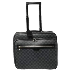 مملوكة مسبقًا Louis Vuitton Damier Graphite Canvas Pilot Case Luggage