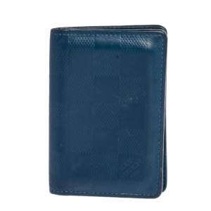  Louis Vuitton Blue Damier Infini Leather Slender Wallet