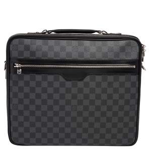 Pre Owned Louis Vuitton Damier Graphite Canvas Sabana Laptop Bag