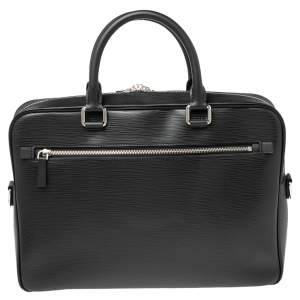 Pre Owned Louis Vuitton Black Epi Leather Porte Documents Business Briefcase