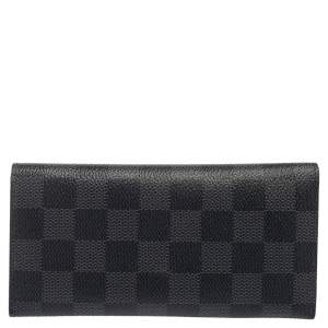 مملوكة مسبقًا Louis Vuitton Damier Graphite Canvas Long Bifold Wallet