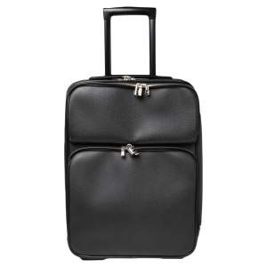 Pre Owned Louis Vuitton Black Taiga Leather Pegase Legere 55 Business Suitcase