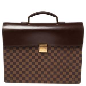 Pre Owned Louis Vuitton Damier Ebene Canvas Altona GM Briefcase 