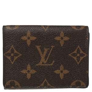 مملوكة مسبقًا Louis Vuitton Monogram Canvas Enveloppe Carte de Visite Card Holder