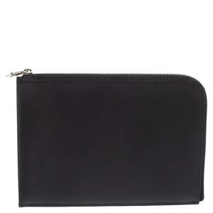 Louis Vuitton Black Leather Documents Portfolio Pochette 