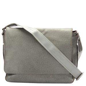 Louis Vuitton Grey Leather Vintage Messenger Bag
