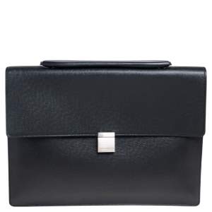 Pre Owned Louis Vuitton Black Taiga Leather Porte Document Angara Briefcase