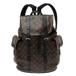 Pre Owned حقيبة ظهر لوي فيتون كريستوفر كانفاس ماكاسر مونوغرامية PM 