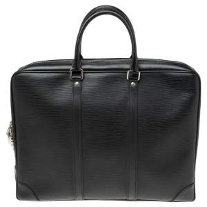 Pre Owned Louis Vuitton Black Epi Leather Porte Documents Voyage Briefcase