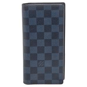 مملوكة مسبقًا Louis Vuitton Black Damier Graphite Canvas Brazza Wallet