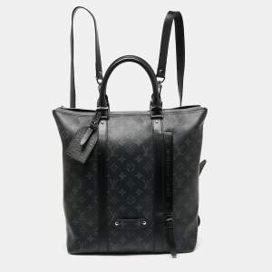 Pre Owned Louis Vuitton Monogram Eclipse Canvas Tote Backpack