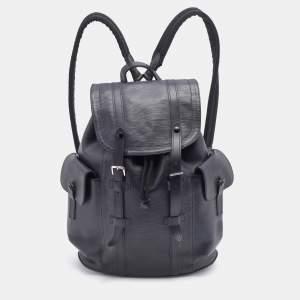 Louis Vuitton Black Epi Leather Christopher MM Backpack