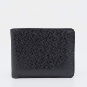 Pre Owned Louis Vuitton Black Leather Multiple Wallet