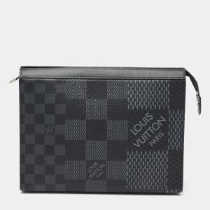 Pre Owned Louis Vuitton Damier Graphite 3D Canvas Pochette Voyage MM
