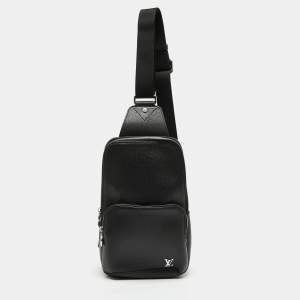 Louis Vuitton Black Taiga Leather Avenue Sling Bag