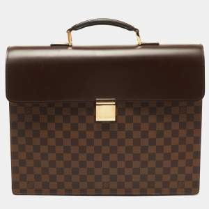 Pre Owned Louis Vuitton Damier Ebene Canvas Altona Briefcase GM