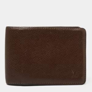 Louis Vuitton Brown Leather Bifold Compact Wallet