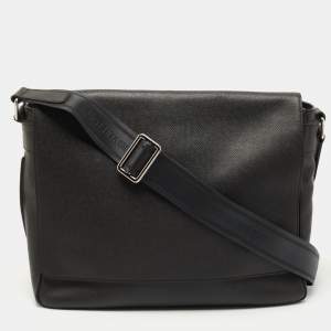 Louis Vuitton Dark Grey Taiga Leather Roman MM Bag