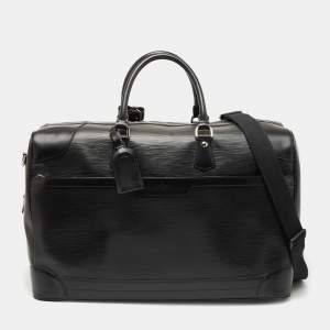 Louis Vuitton Black Epi Leather Bourget 55 Bag