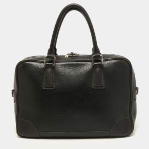 Louis Vuitton Charcoal Black Leather Utah Acoma Bag