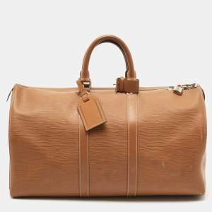 Louis Vuitton Cannelle Epi Leather Keepall 45 Bag