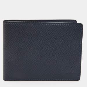Louis Vuitton Navy Blue Leather Multiple Wallet