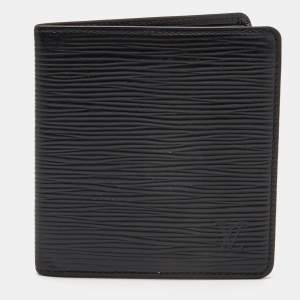 Louis Vuitton Black Epi Leather Bifold Compact Wallet