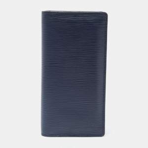 Louis Vuitton Navy Blue Epi Leather Brazza Wallet