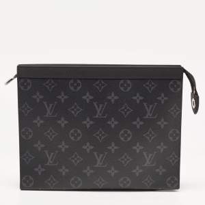 Pre Owned Louis Vuitton Monogram Eclipse Canvas Pochette Voyage MM