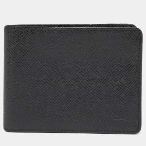 Louis Vuitton Black Taiga Leather Bifold Wallet
