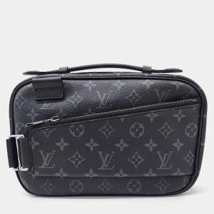 Pre Owned Louis Vuitton Black Monogram Eclipse Canvas Explorer Bum Bag