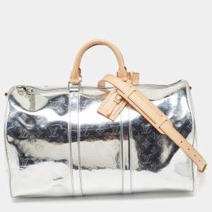 Louis Vuitton Silver Monogram Miroir Keepall Bandouliere 50 Bag