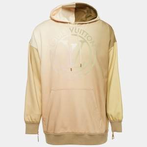 Louis Vuitton Multicolor Gradient Fleece Jersey LV Circle Hoodie L