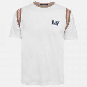 Louis Vuitton White Aloha Print Cotton Knit T-Shirt M