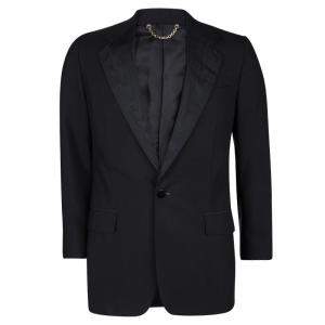 Louis Vuitton Black Wool Contrast Lapel Detail Blazer XL 